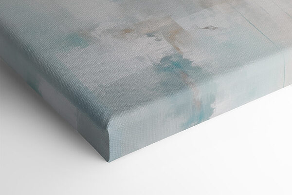 Painting of a white and blue background Painting of a white and blue background