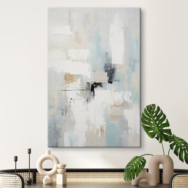 Tableaux Tableaux Peinture en blanc et bleu (UGS : s46548)