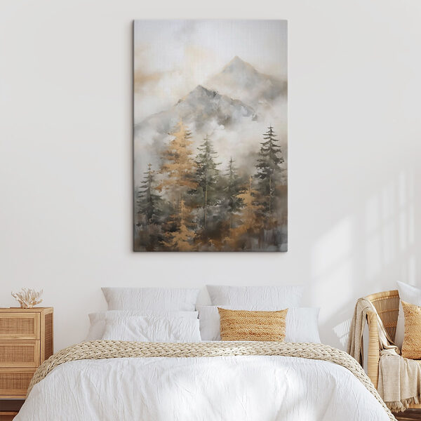 Tableaux Tableaux Peinture représentant des arbres et des montagnes (UGS : s46670)