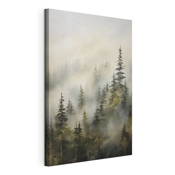 Forêt brumeuse avec des arbres Tableaux Forêt brumeuse avec des arbres