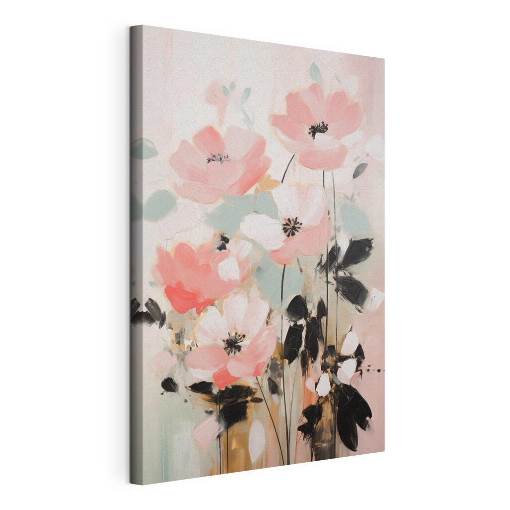 Painting of pink flowers