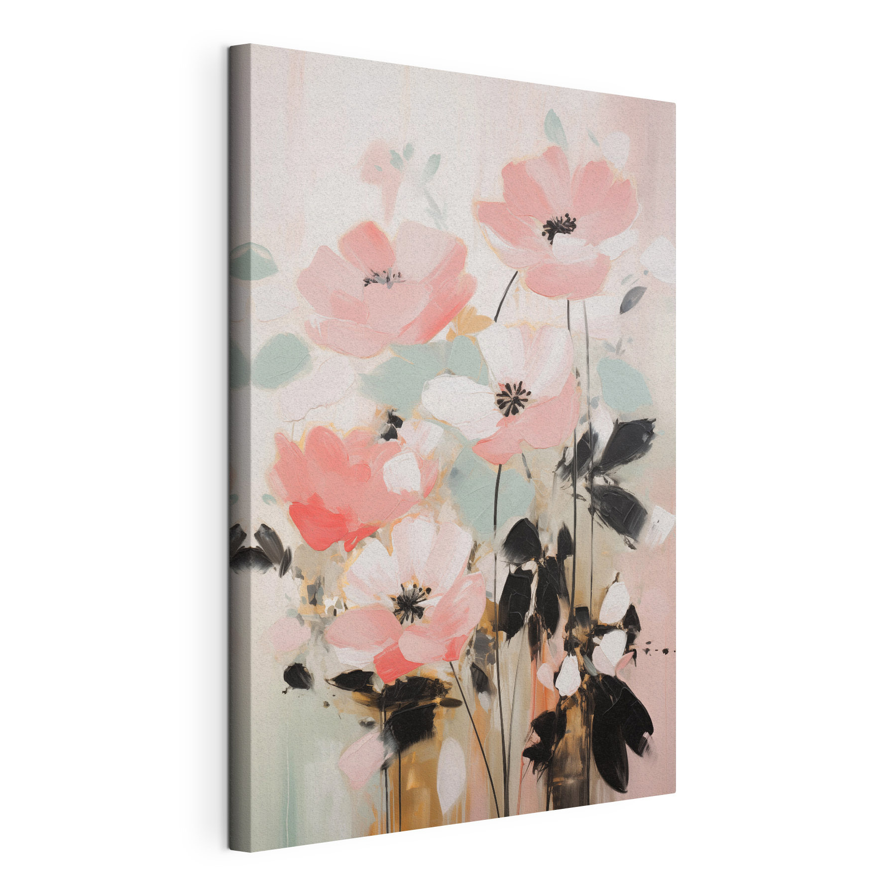 Painting of pink flowers Painting of pink flowers