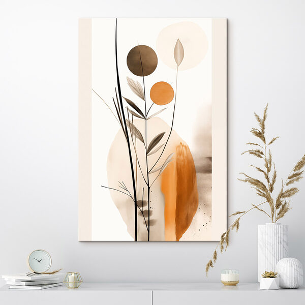 Tableaux Plante avec des cercles et des feuilles