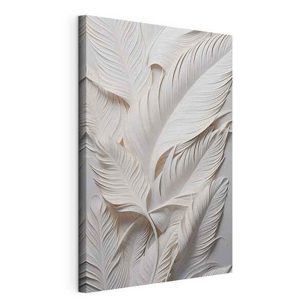 Tableaux Tableaux Des plumes blanches sur une surface blanche (UGS : s46706)