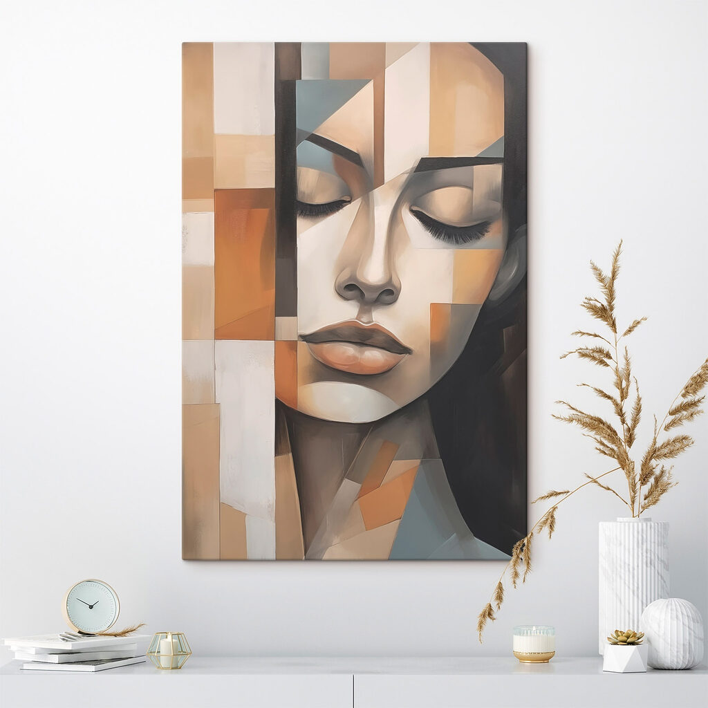 Painting of a woman's face Painting of a woman's face