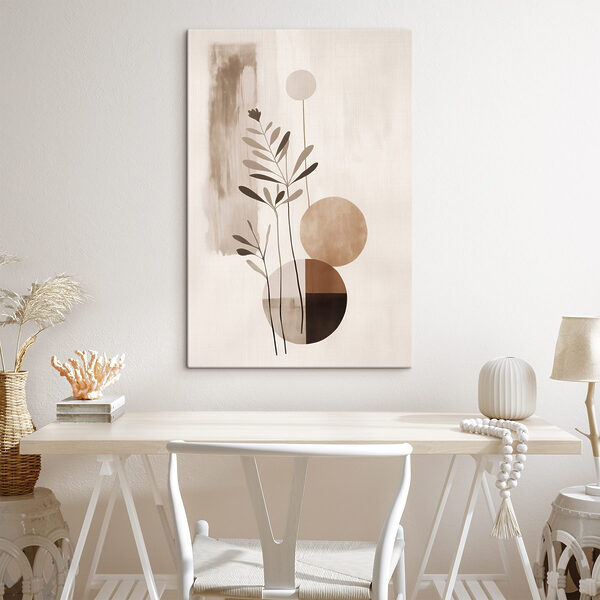 - Minimalist design with earthy tones - Minimalist design with earthy tones