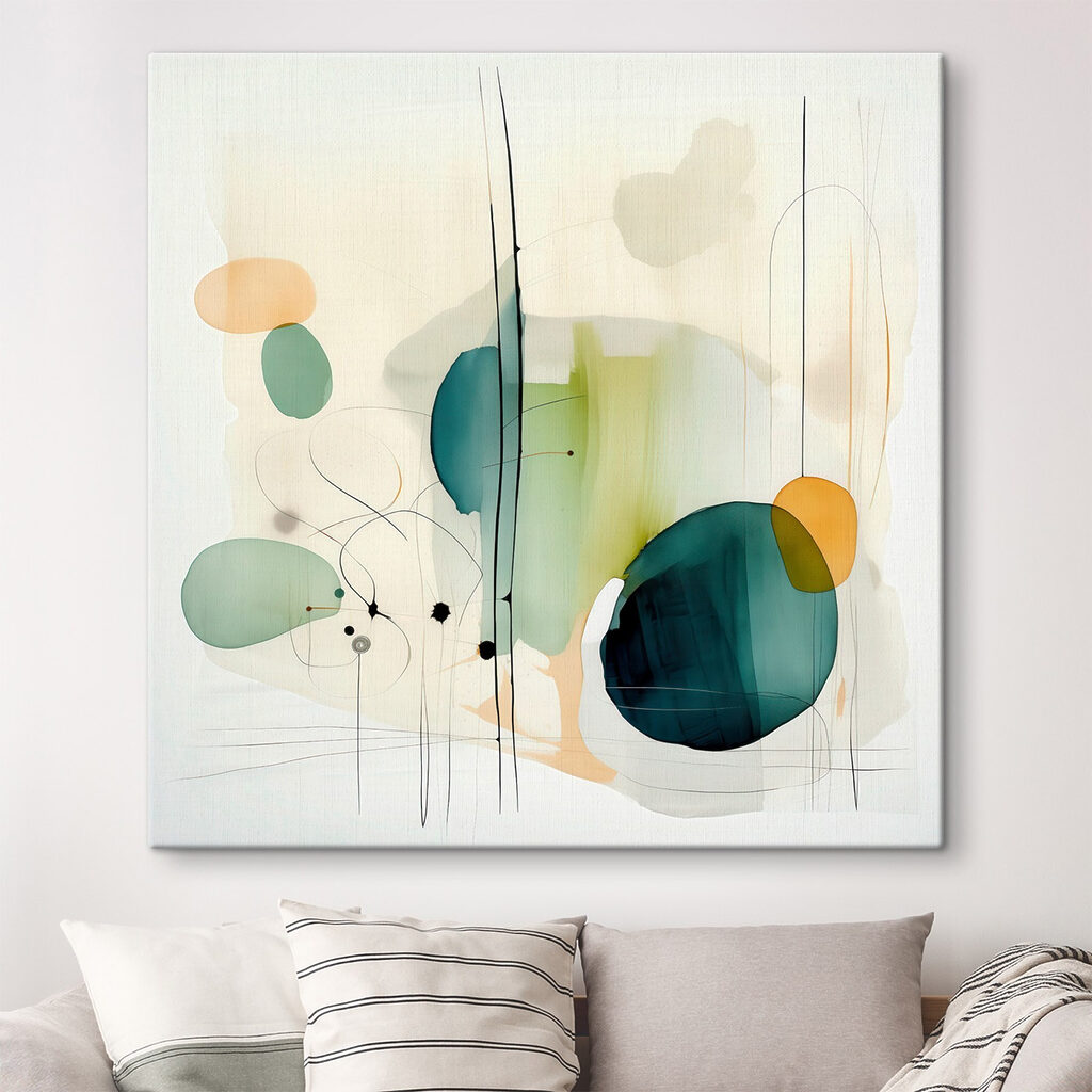 Painting of circles and lines