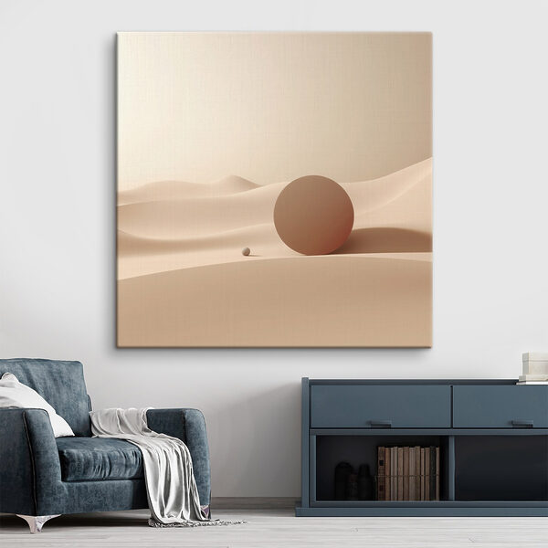 Ball and a ball in a desert