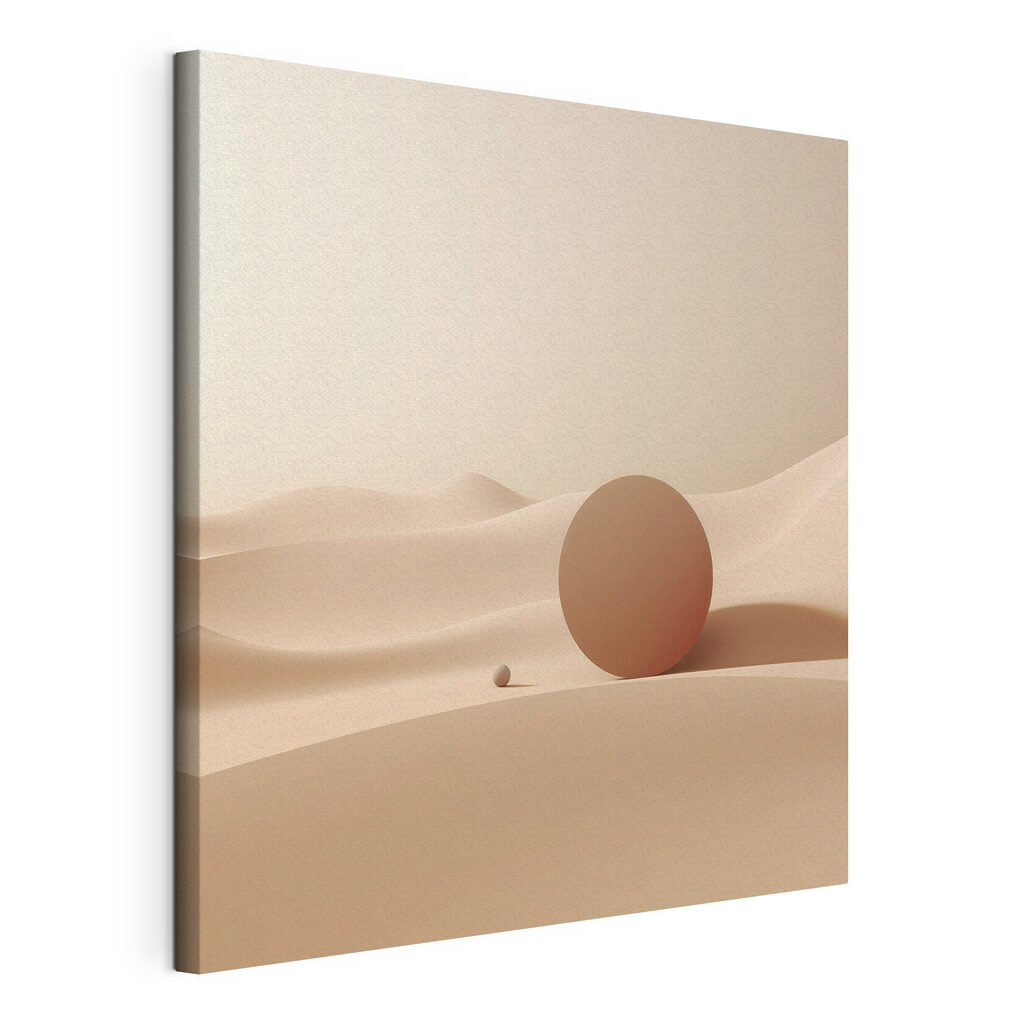 Ball and a ball in a desert