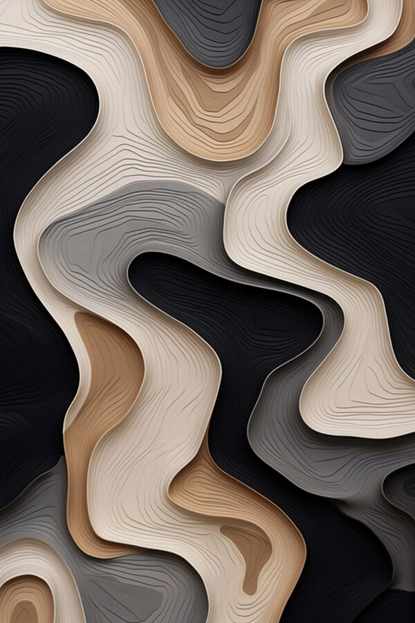 Flowing shapes in warm, neutral tones Flowing shapes in warm, neutral tones