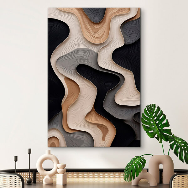 Flowing shapes in warm, neutral tones Flowing shapes in warm, neutral tones