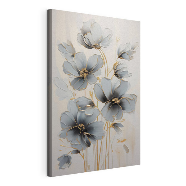 Peinture représentant des fleurs sur un fond blanc Tableaux Peinture représentant des fleurs sur un fond blanc
