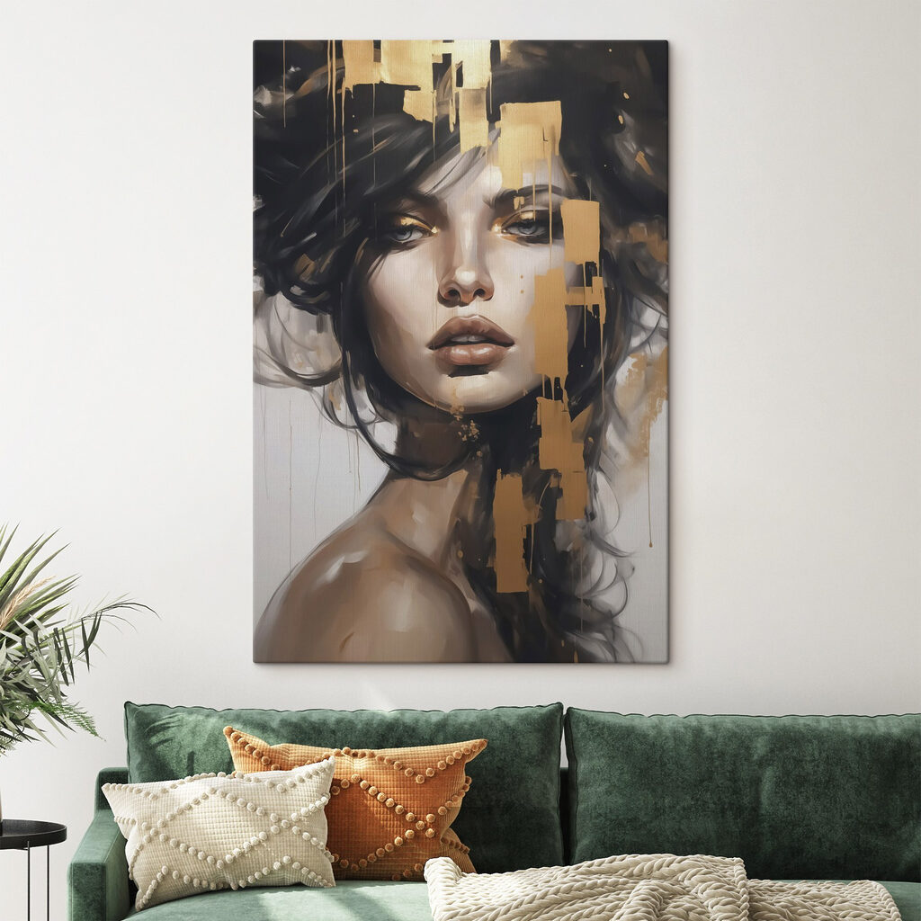 Painting of a woman's face