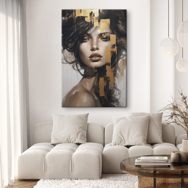 Painting of a woman's face