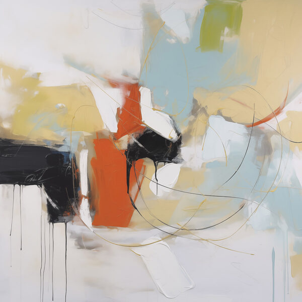 Painting of a colorful abstract art
