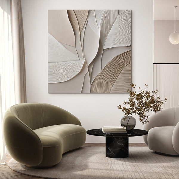Tableaux Motifs organiques aux teintes douces