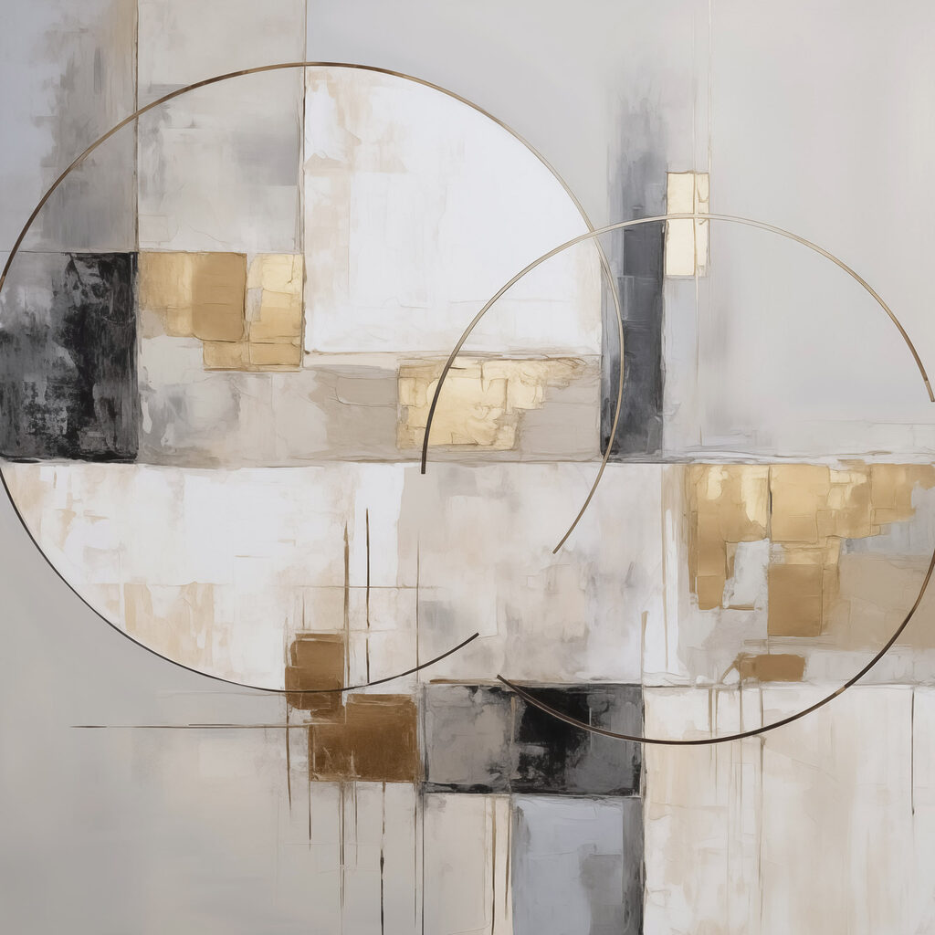 Abstract circles in muted tones