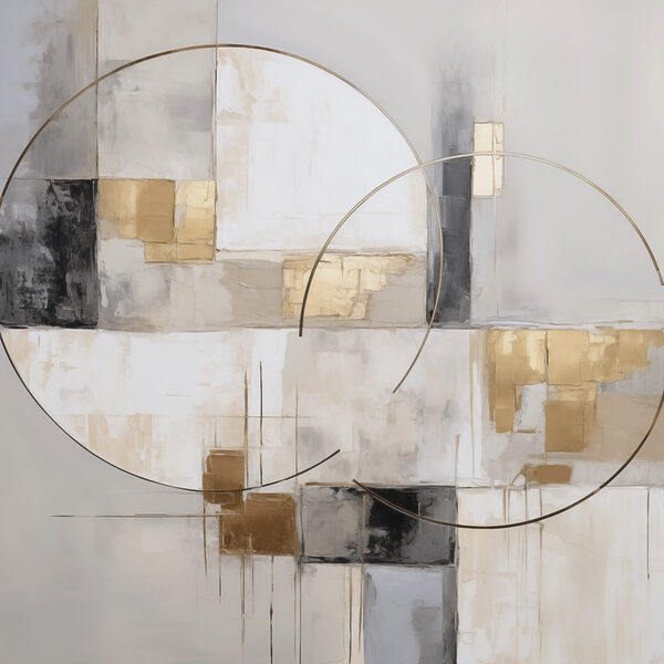 Abstract circles in muted tones