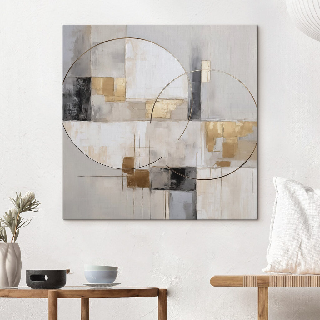 Abstract circles in muted tones