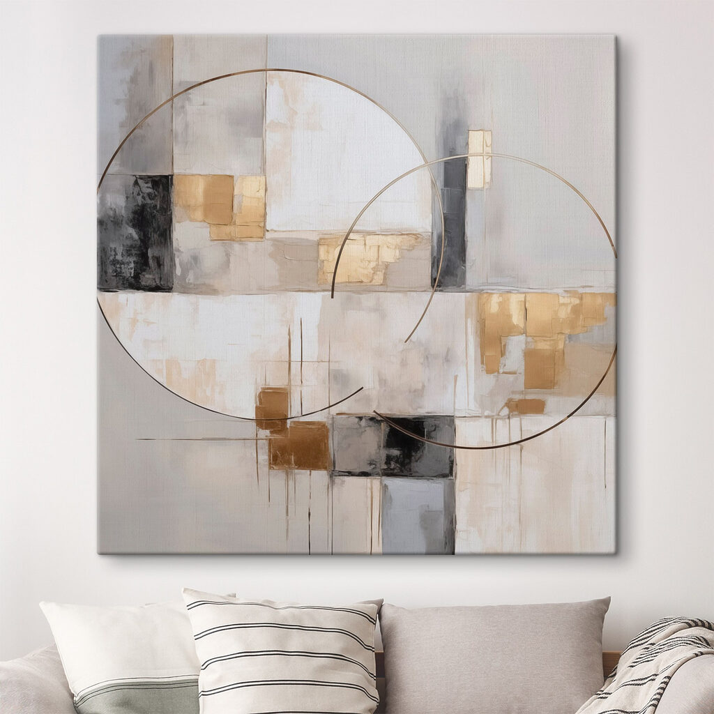 Abstract circles in muted tones