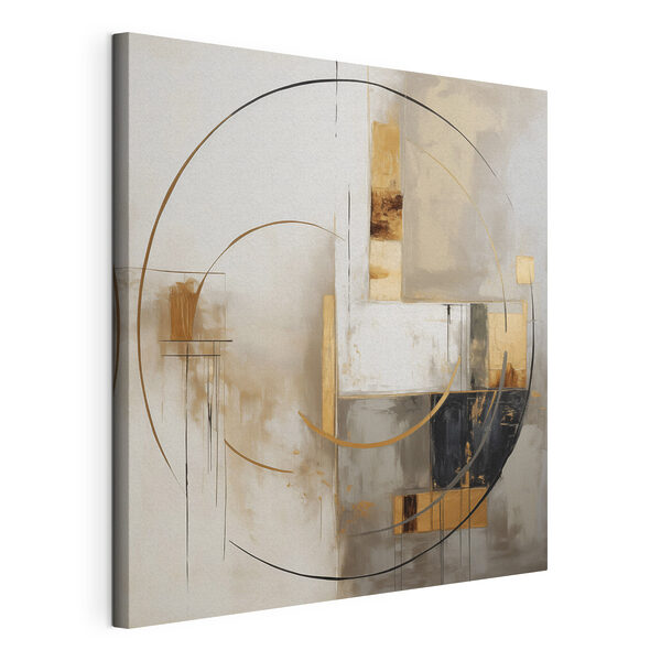 Tableaux Peinture représentant un cercle et des carrés