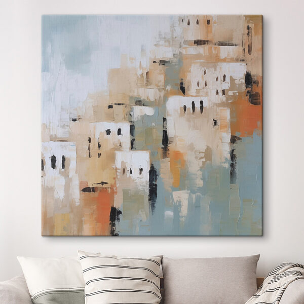 Painting of a city Painting of a city