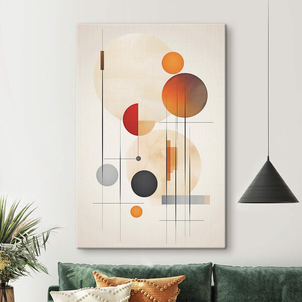 Tableaux Tableaux Des formes abstraites et des couleurs chaudes se marient (UGS : s46976)