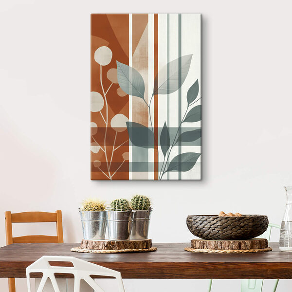 Tableaux Tableaux Jeu artistique de feuilles et de lignes (UGS : s47248)