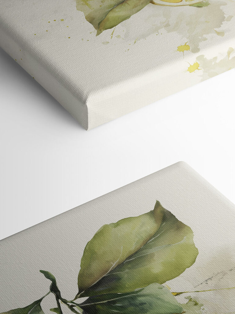 Aquarelle représentant des citrons et des feuilles Aquarelle représentant des citrons et des feuilles