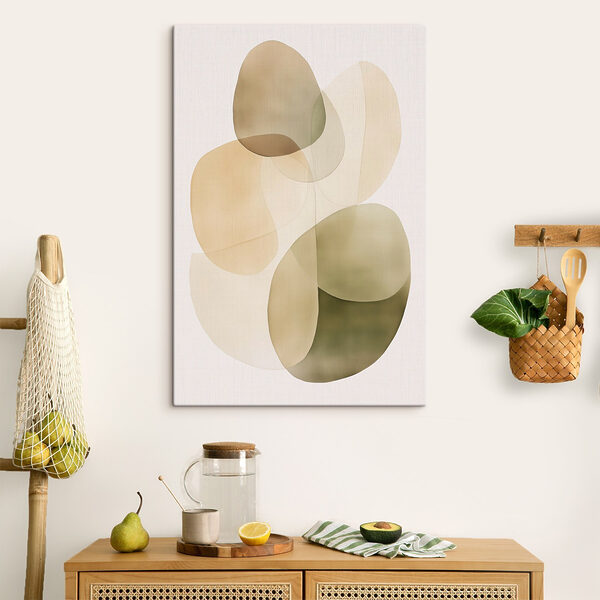Soft curves in gentle earth tones