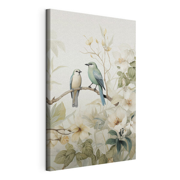 Tableaux Tableaux Deux oiseaux sur une branche fleurie (UGS : s46896)