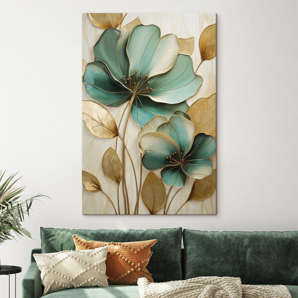 Tableaux Tableaux Art floral aux éléments de design élégants (UGS : s47418)