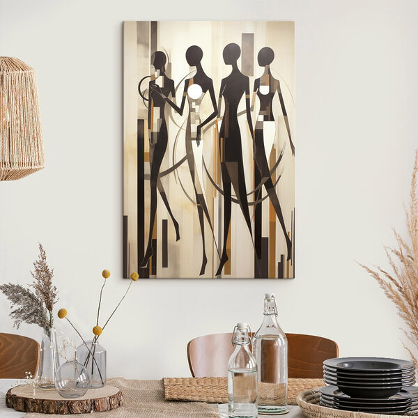 Tableaux Tableaux Groupe de femmes en noir et blanc (UGS : s47423)