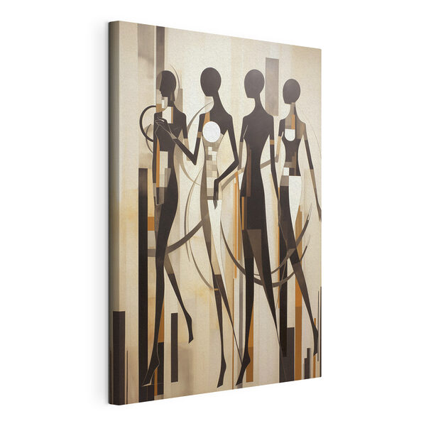 Tableaux Tableaux Groupe de femmes en noir et blanc (UGS : s47423)