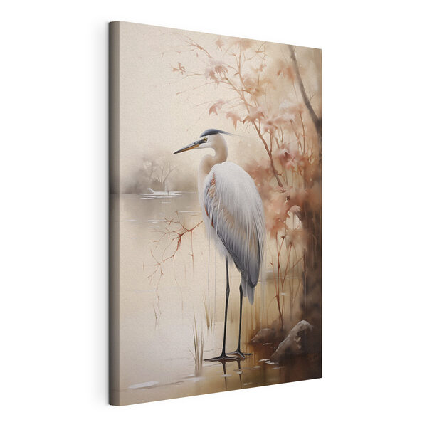 Tableaux Oiseau debout dans l'eau