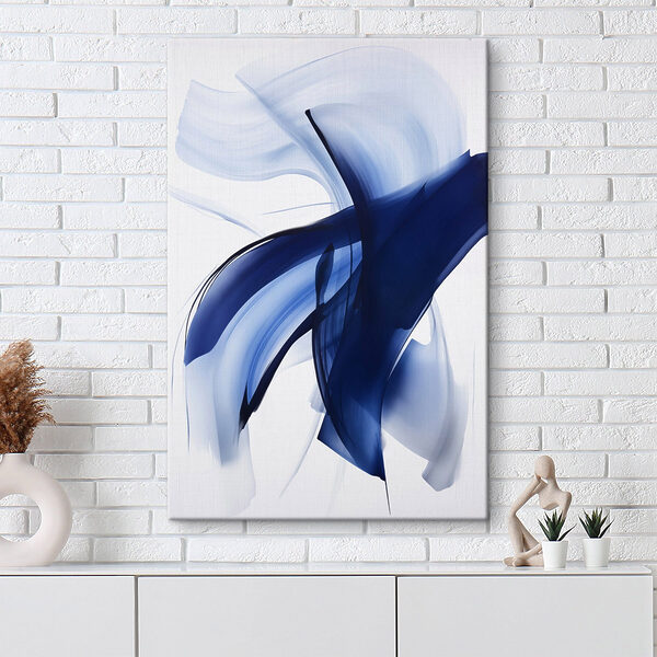 Tableaux Tableaux Volutes bleues et blanches (UGS : s47429)