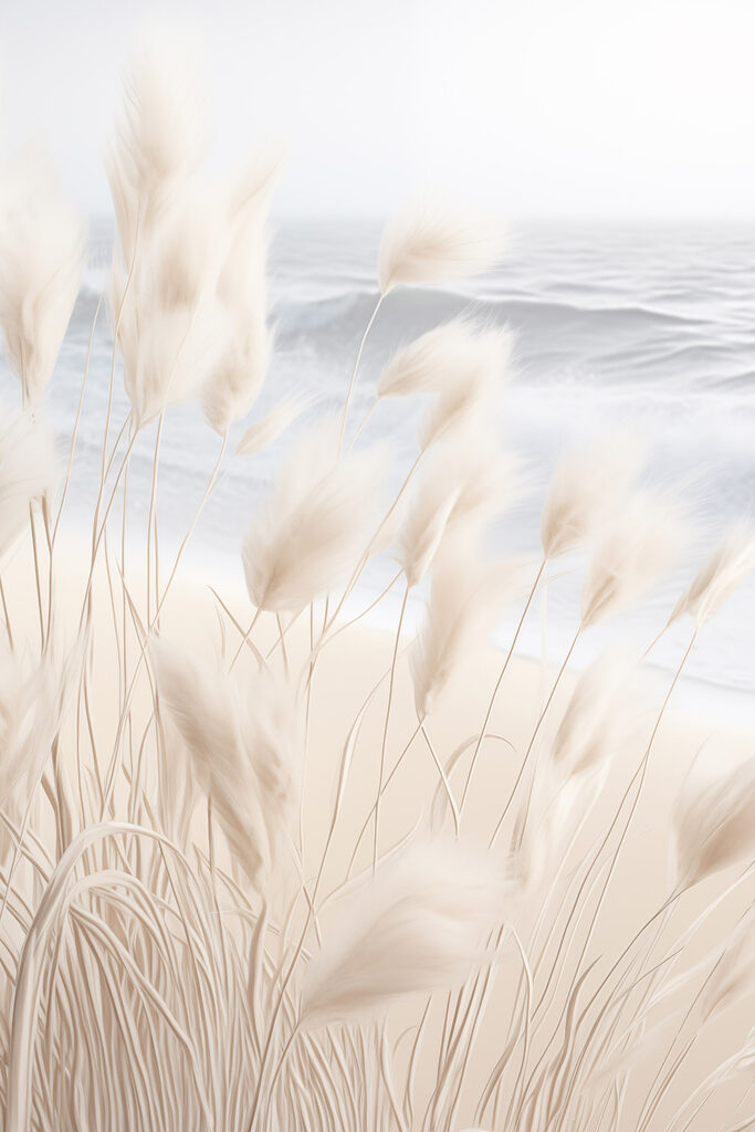 Gentle waves kiss the sandy shore