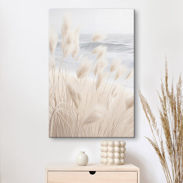 Gentle waves kiss the sandy shore