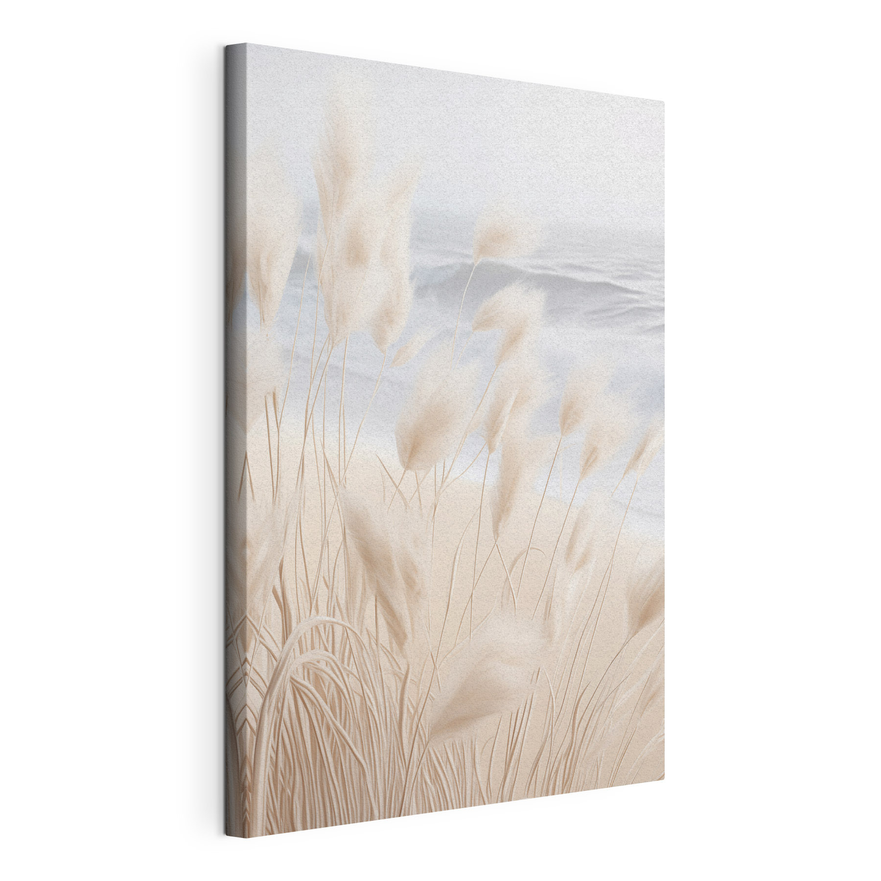 Gentle waves kiss the sandy shore