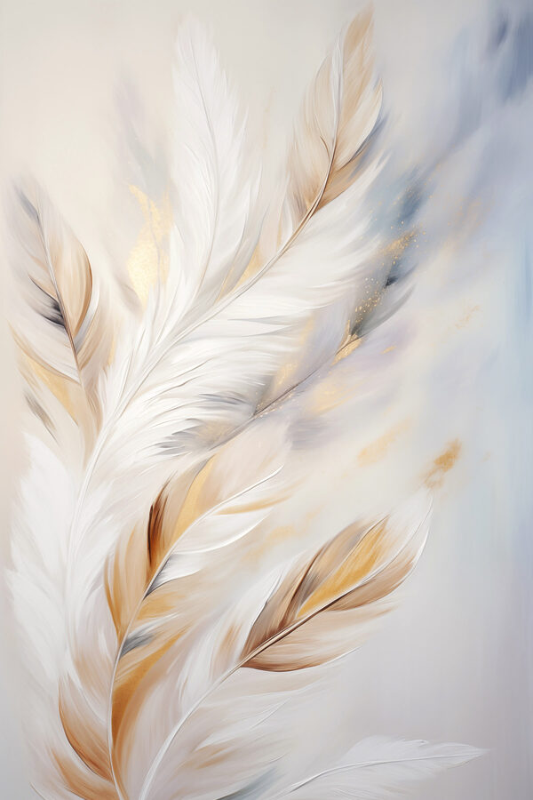 Soft feathers in warm hues blending Soft feathers in warm hues blending