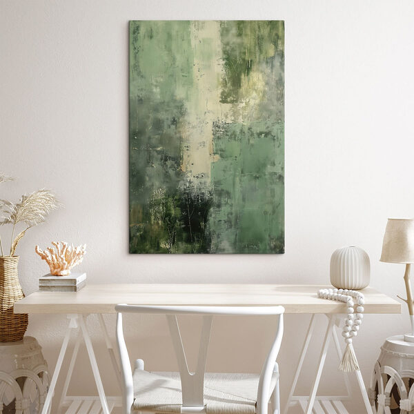 Tableaux Tableaux Peinture verte et blanche (UGS : s47477)