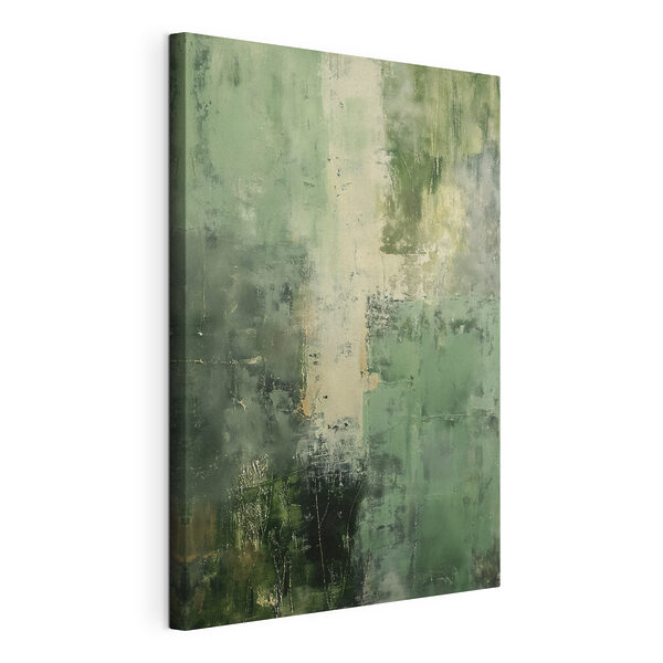 Tableaux Peinture verte et blanche