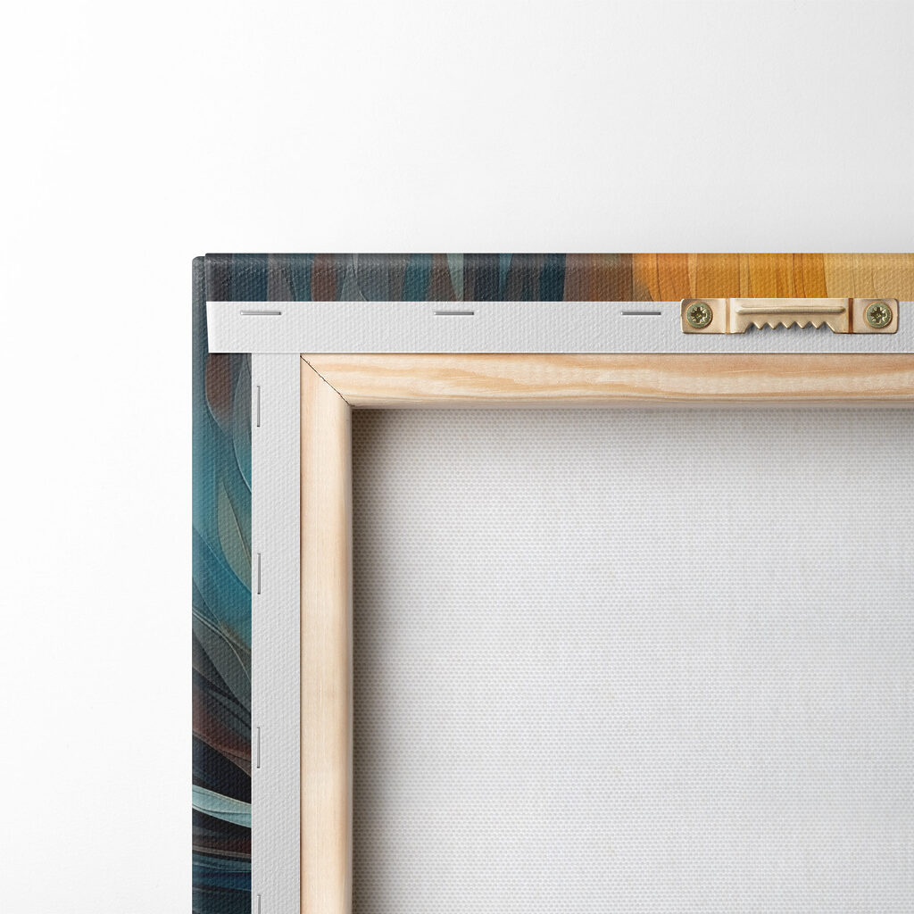 Piano with a colorful curtain
