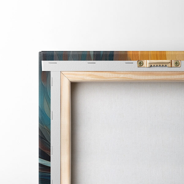 Piano with a colorful curtain