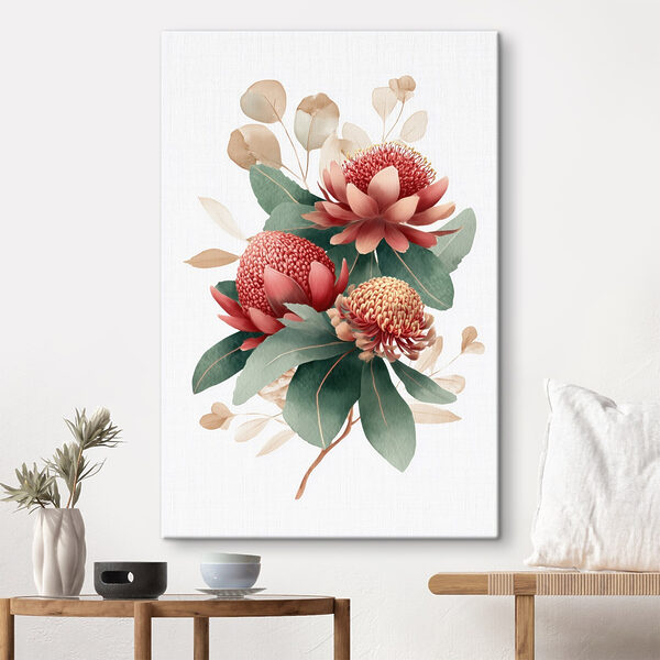 Tableaux Tableaux Des fleurs aux couleurs vives sur un fond clair (UGS : s46955)