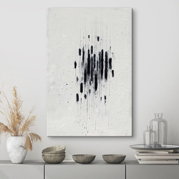 Tableaux Tableaux De la peinture noire sur une surface blanche (UGS : s46957)