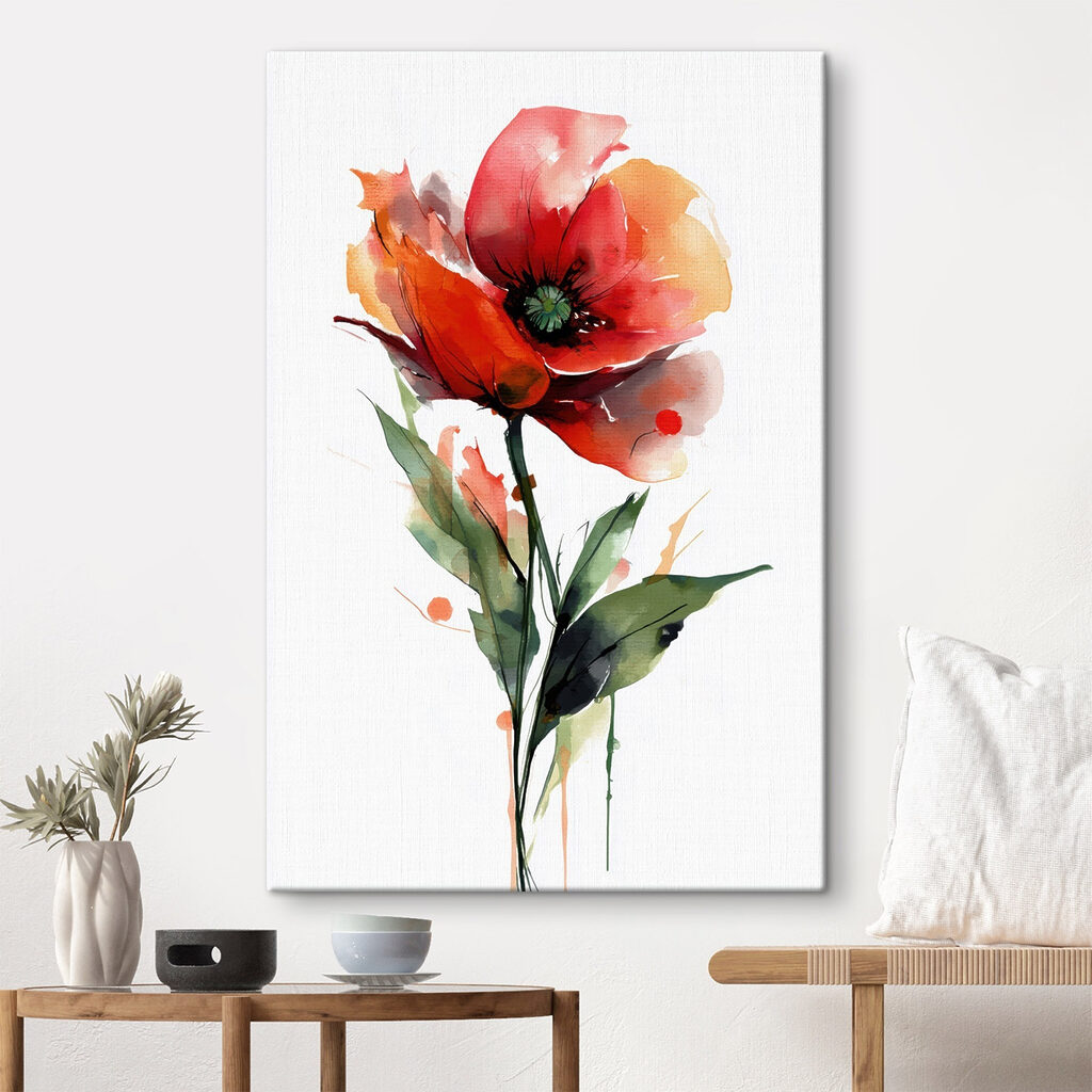 Watercolor painting of a flower Watercolor painting of a flower