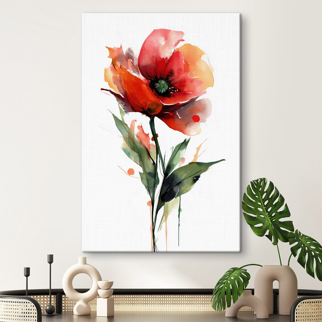 Watercolor painting of a flower Watercolor painting of a flower