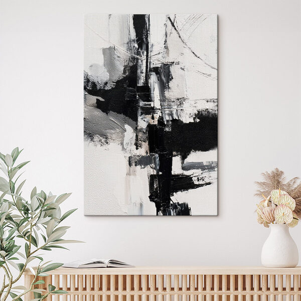 Tableaux Tableaux Peinture en noir et blanc (UGS : s47091)
