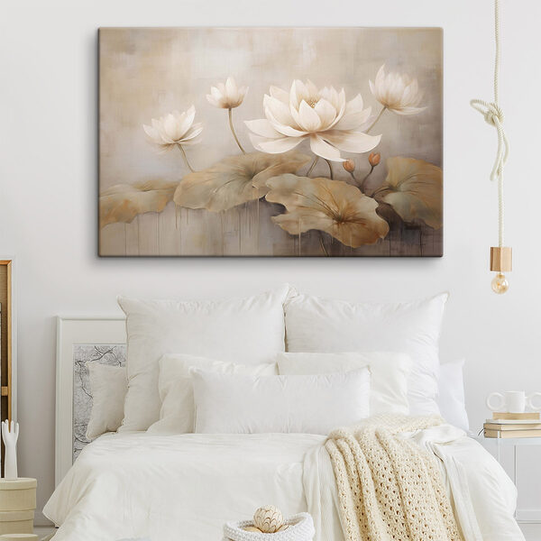 Painting of flowers and leaves